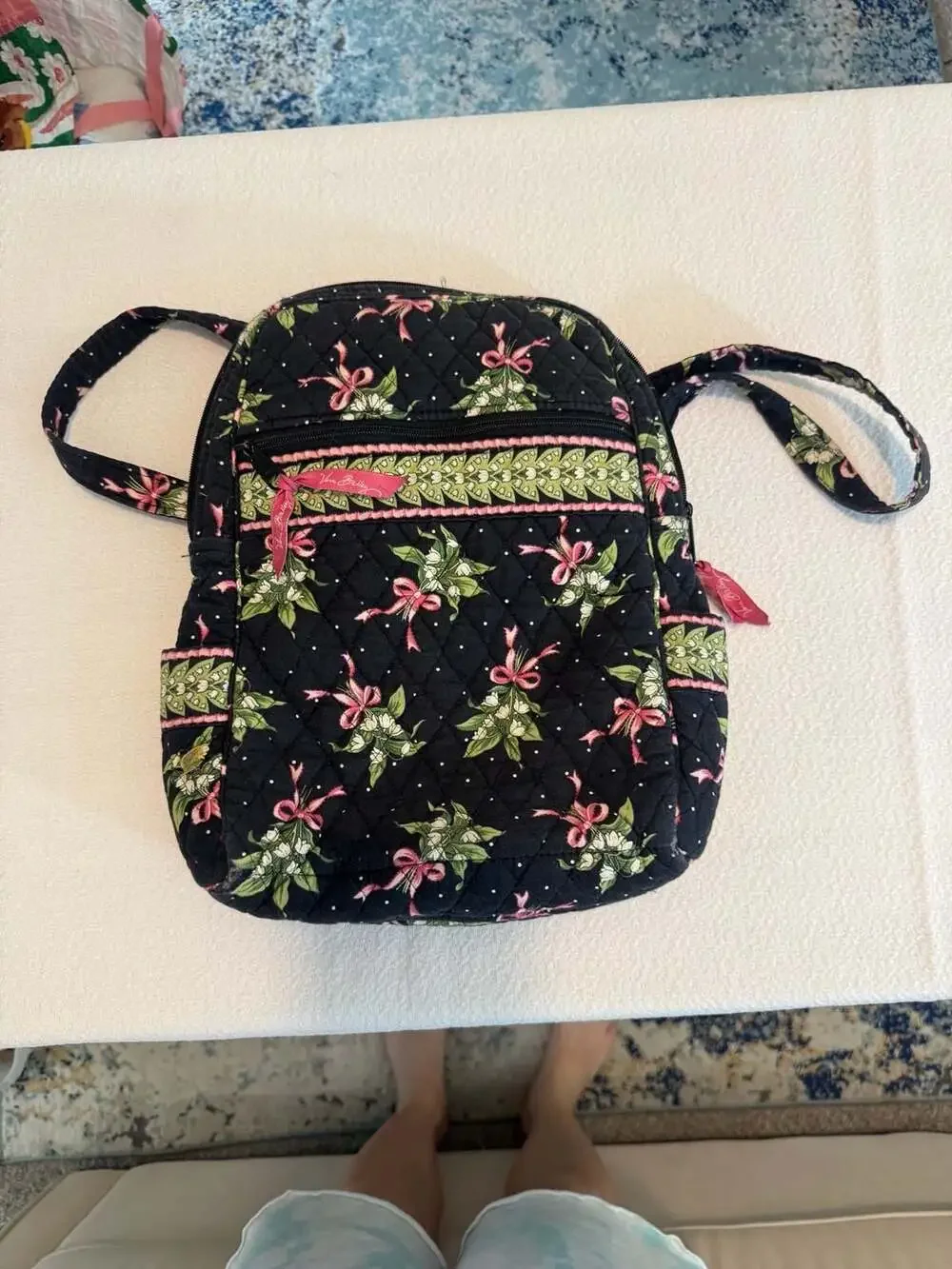 Vera Bradley Small Quilted Backpack in Retired New Hope Pattern